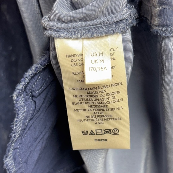 NWT Anthropologie Melody Crushed Velvet Blue Long Sleeve Tunic Mini Dress - Picture 8 of 10